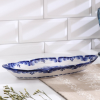 Блюдо &laquo;Селедочница&raquo;, 28,5х13,5х4 см, гжель