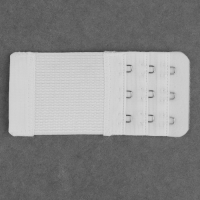 Застёжка-удлинитель для бюстгальтера, 3 ряда 3 крючка, 5 &times; 10,5 см, 3 шт, цвет белый