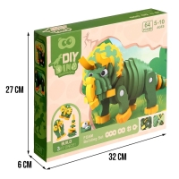 Конструктор «Трицератопс», мягкий, материал EVA, 64 детали Конструктор «Трицератопс», мягкий, материал EVA, 64 детали