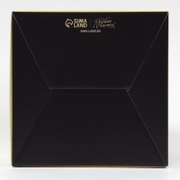 Коробка кондитерская с окном, сундук, &laquo;Новогодний шик&raquo; 20 х 20 х 20 см, Новый год