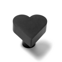 Ручка кнопка мебельная &ldquo;HEART&ldquo;, цвет черный