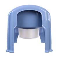 Горшок детский &laquo;Утенок&raquo; с крышкой, голубовато-серый / белый 310х295х280мм