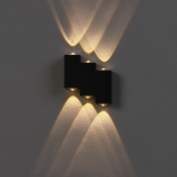 Светильник фасадный &laquo;Луч&raquo;, FSD-010, 4 Вт, 3000К, 2 луча, IP65, 220 В, металл, черный