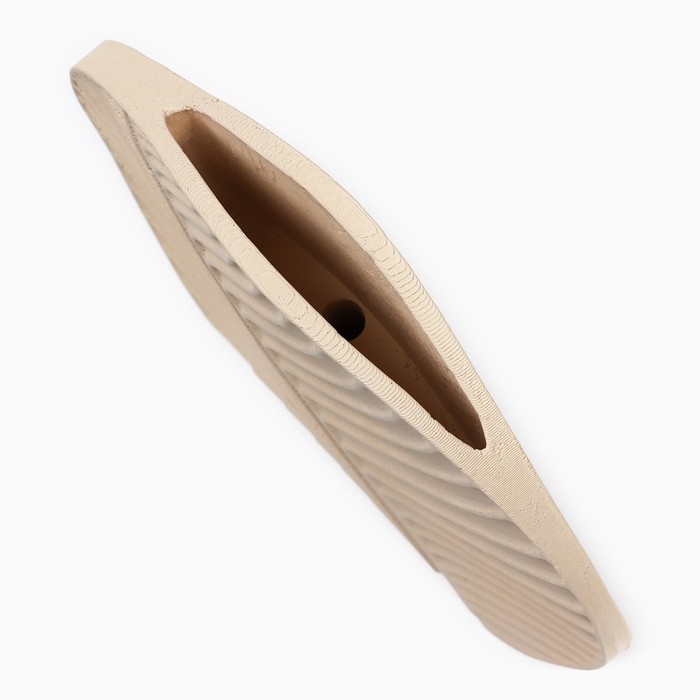 Ваза для цветов декоративная &laquo;Лист&raquo;, бежевая, 19,5 х 20,7 х 3 см