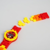 Часы наручные лего, Микки Маус, с ремешком-конструктором