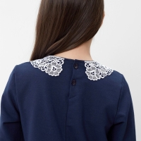 Платье для девочки, цвет темно-синий, рост 128 см Платье для девочки, цвет темно-синий, рост 128 см