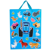 Пакет ламинированный вертикальный, 31 х 40 х 11,5 см "Синий трактор", Синий трактор