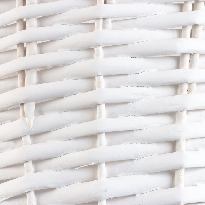 Набор корзин из 3 шт, D39xH26 см, D33xH23 см, D27xH20 см, белый, ива