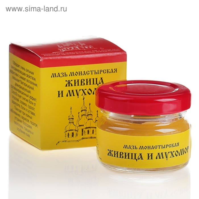 Мазь «Монастырская Живица с Мухомором». Ранозаживляющая. Стекло. 28 мл. Мазь «Монастырская Живица с Мухомором». Ранозаживляющая. Стекло. 28 мл.