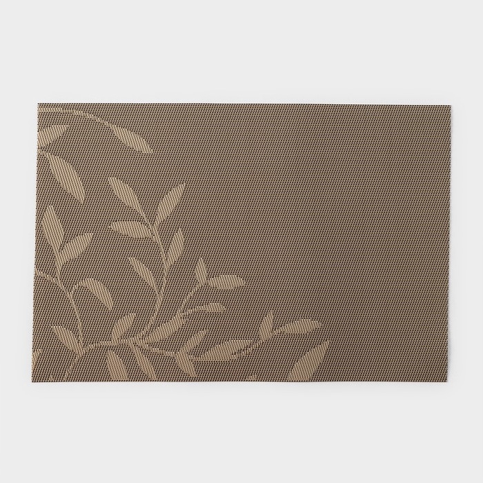 Салфетка сервировочная на стол Доляна, &laquo;Росток&raquo;, 45&times;30 см, цвет бежевый