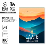 Планинг для подготовки к экзаменам, А5 60 л. Мягкая обложка &laquo;Горы&raquo;