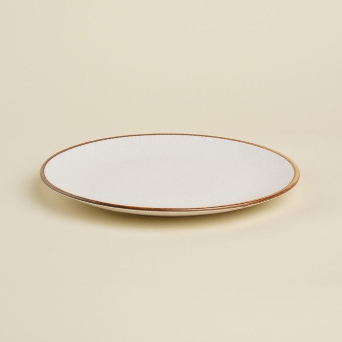 Тарелка обеденная фарфоровая SL Home &laquo;Волна в камне&raquo;, d=20,5 см, цвет белый