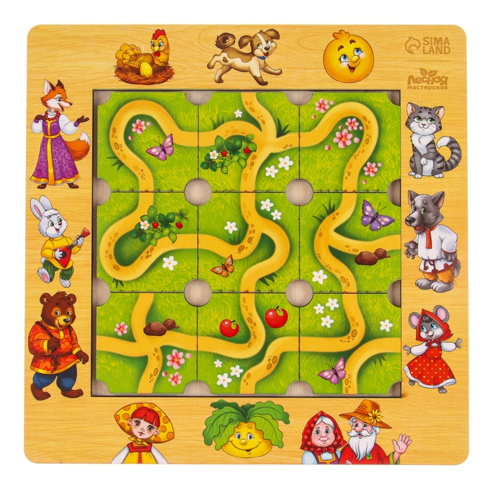 Дидактические игры и материалы Головоломка &laquo;Составь дорожку&raquo;, русские народные сказки