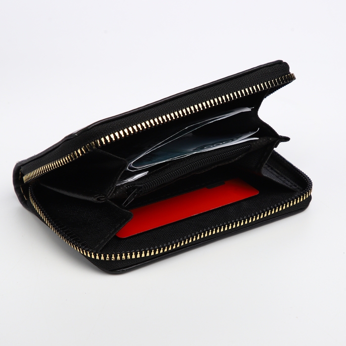 Кошелёк детский на молнии «Выбражулька», цвет чёрный Кошелёк детский на молнии «Выбражулька», цвет чёрный