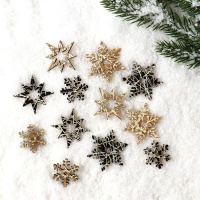 Новогодний декор с подсветкой &laquo;Снежинка&raquo; 8&times;12.5 см, набор 12 шт.