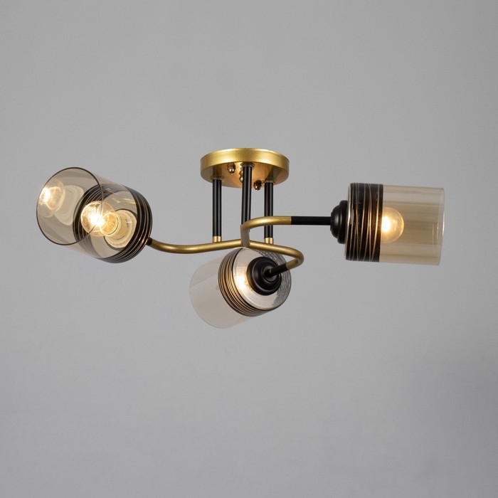 Люстра "Синна" 3хЕ27 40Вт черно-золотой 50х50х27 см BayerLux