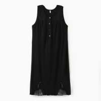 Ночная сорочка женская &laquo;Очарование&raquo;, цвет чёрный, размер 46