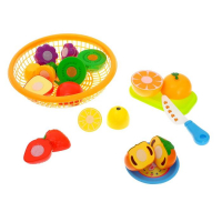 Набор продуктов-нарезка &laquo;Поварёнок&laquo; в корзинке, на липучках, 12 предметов, цвета МИКС