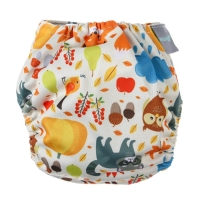 Многоразовый подгузник &laquo;Осень&raquo;, 3-8 кг, угольно-бамбуковая ткань, Крошка Я