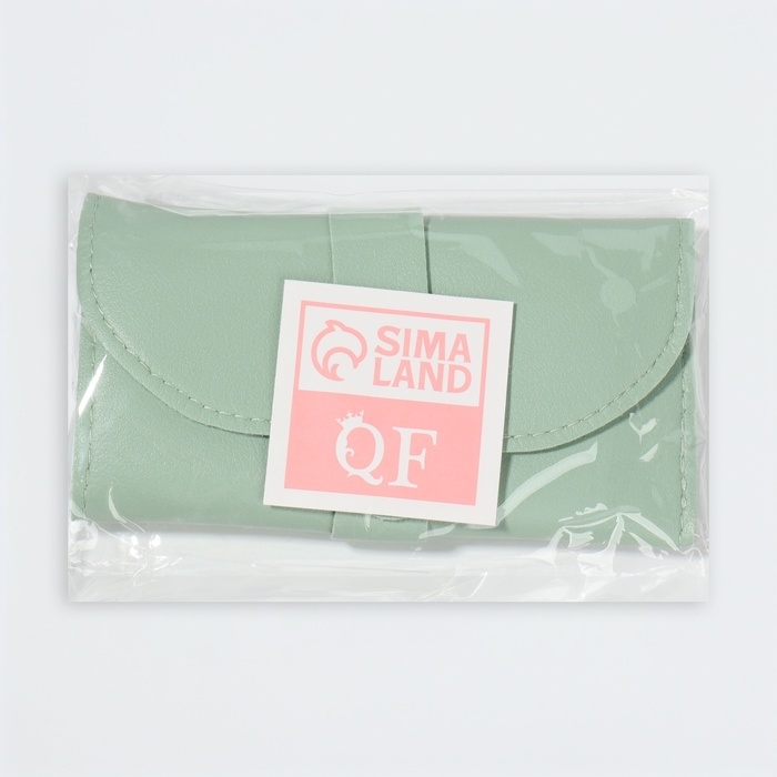 Набор маникюрный &laquo;Люси&raquo;, 10 предметов, кожзам-чехол, цвет ментоловый