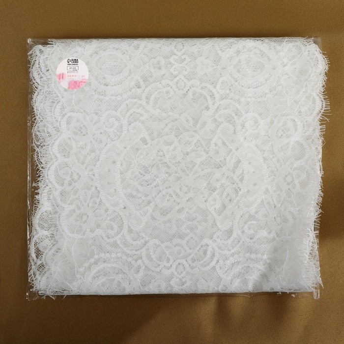 Кружево реснички, 210 мм × 3 ± 0,5 м, цвет белый Кружево реснички, 210 мм × 3 ± 0,5 м, цвет белый