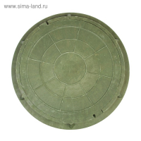 Люк полимерный, легкий, 15 кН, нагрузка до 1.5 т, зеленый