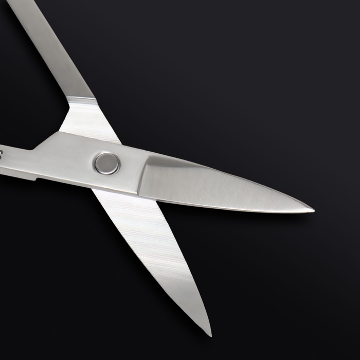 Ножницы маникюрные &laquo;Premium&raquo;, загнутые, широкие, 9 см, на блистере, цвет серебристый