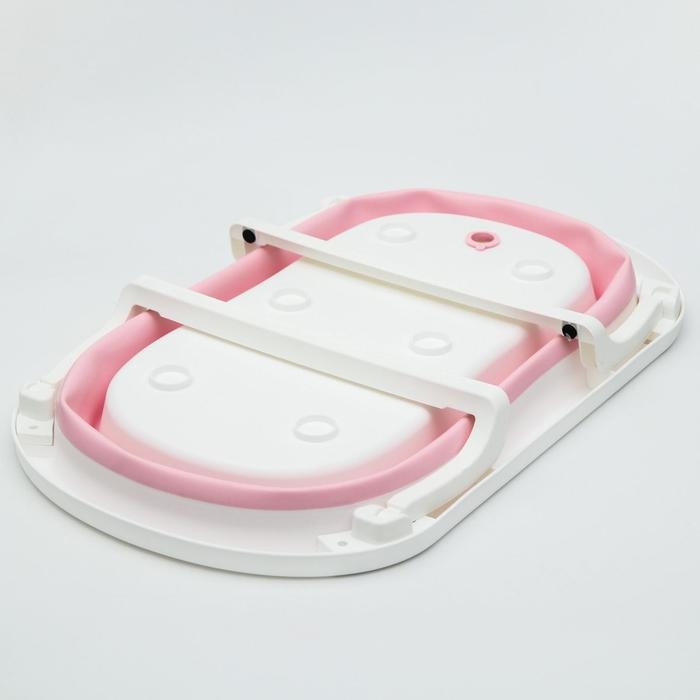 Ванночка детская складная со сливом, 75 см., цвет розовый