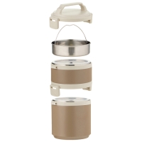 Термос для еды, 2.7 л, сохраняет тепло до 8 ч, коричневый