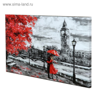 Картина на холсте "Влюблённые на набережной" 60*100 см