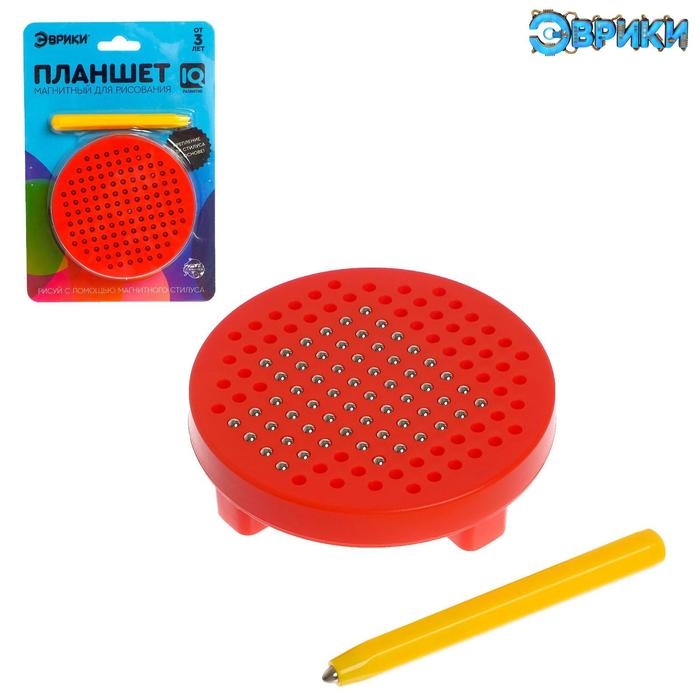 Планшет обучающий &laquo;Магнитное рисование&raquo;, 120 отверстий, с креплением на обороте, цвет красный
