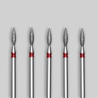 Фрезы алмазные для маникюра «Пламя», мелкая зернистость, d 2,5 × 8 мм, 5 шт Фрезы алмазные для маникюра «Пламя», мелкая зернистость, d 2,5 × 8 мм, 5 шт