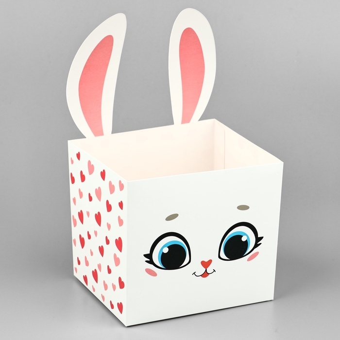 Коробки для мини букетов «Зайка», 12 × 20 × 10 см Коробки для мини букетов «Зайка», 12 × 20 × 10 см