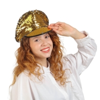 Карнавальная шляпа &laquo;Фуражка&raquo; с пайетками, р. 56&ndash;58