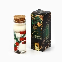 Новогодняя свеча в колбе &laquo;Новый год:Счастья и любви&raquo;