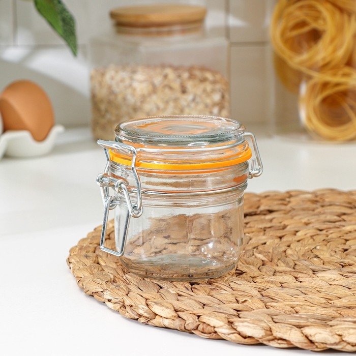 Банка стеклянная для сыпучих продуктов Optima, 240 мл, с бугельным замком