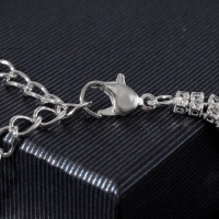 Браслет со стразами &laquo;Циркон&raquo; изыск, дуга, цвет белый в серебре, 15см