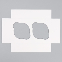 Коробка складная на 2 капкейка с окном &laquo;С Новым годом!&raquo;, мандарины, 10 х 16 х 10 см, Новый год