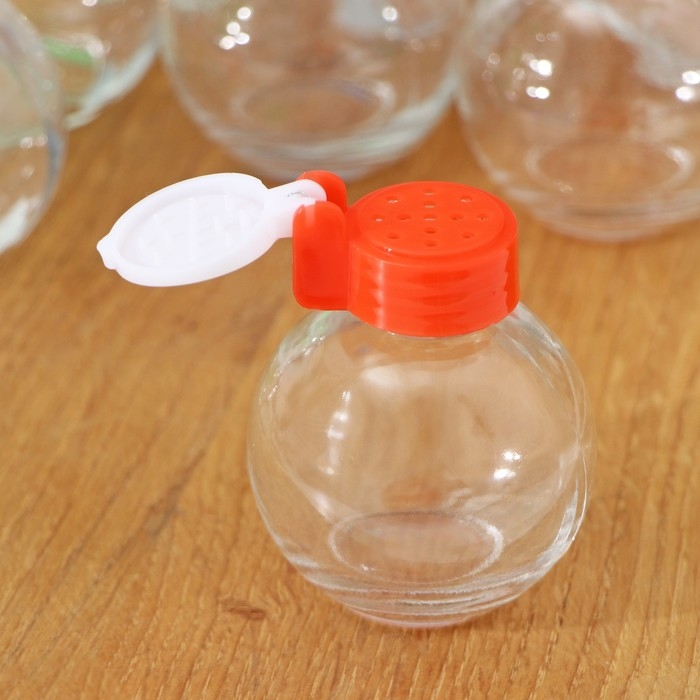 Набор стеклянных солонок Доляна &laquo;Шар&raquo;, 60 мл, 5&times;7 см, 20 предметов, цвет МИКС