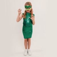 Новый год! Карнавальный костюм «Сверкающая змейка», платье, перчатки, маска, рост 116-122 см Новый год! Карнавальный костюм «Сверкающая змейка», платье, перчатки, маска, рост 116-122 см