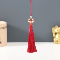 Подвеска текстиль, металл "Китайский лев" бордовая 1х1,2х10 см Подвеска текстиль, металл "Китайский лев" бордовая 1х1,2х10 см