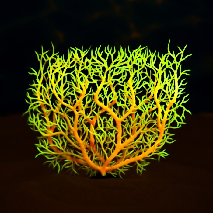 Растение искусственное аквариумное, светящееся, 15 см, красное Растение искусственное аквариумное, светящееся, 15 см, красное