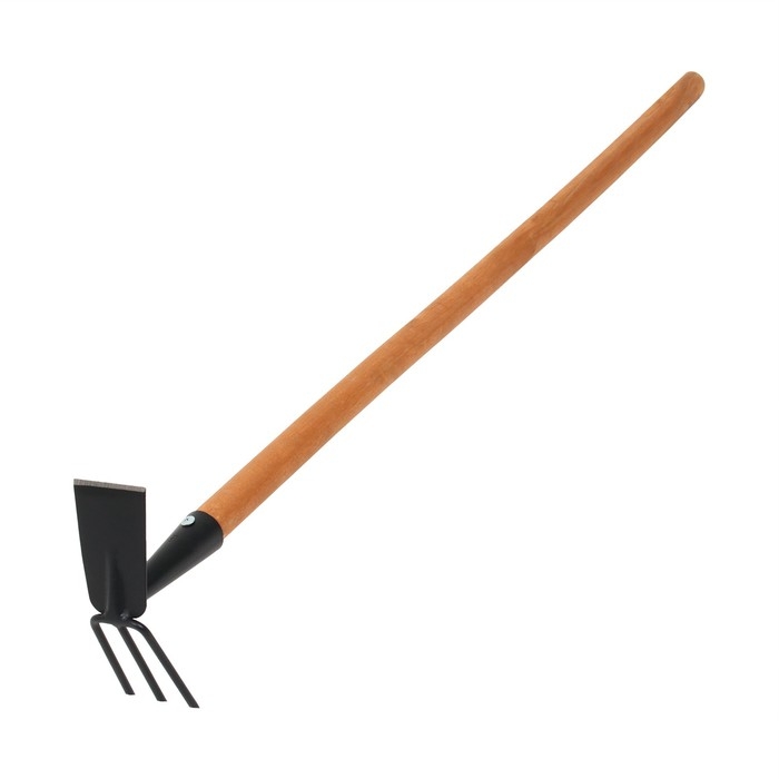 Мотыга комбинированная, лезвие 8 см, деревянный черенок 94 см, &laquo;Флора Премиум&raquo;