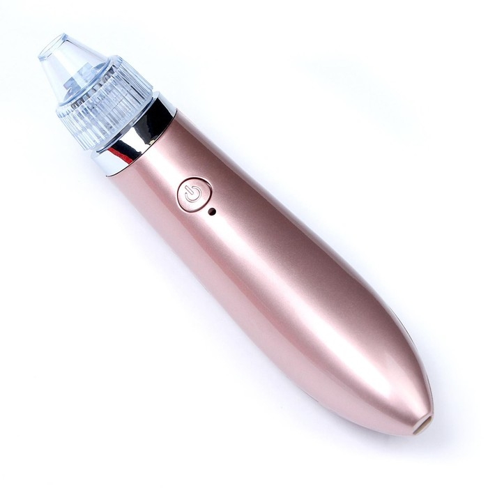 Вакуумный массажёр для чистки лица Luazon LMZ-050, 4 насадки, АКБ, розовый Вакуумный массажёр для чистки лица Luazon LMZ-050, 4 насадки, АКБ, розовый