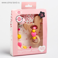 Подарочный набор: Держатель для соски-пустышки и прорезыватель &laquo;Принцесса&raquo;, Mum&Baby