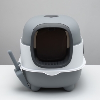 Туалет закрытый с УФ-лампой для уничтожения запаха 39 х 56 х 40 см, серый Туалет закрытый с УФ-лампой для уничтожения запаха 39 х 56 х 40 см, серый