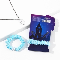 Резинка для волос и кулон, набор на Хэллоуин &laquo;Конфеты или жизнь&raquo;