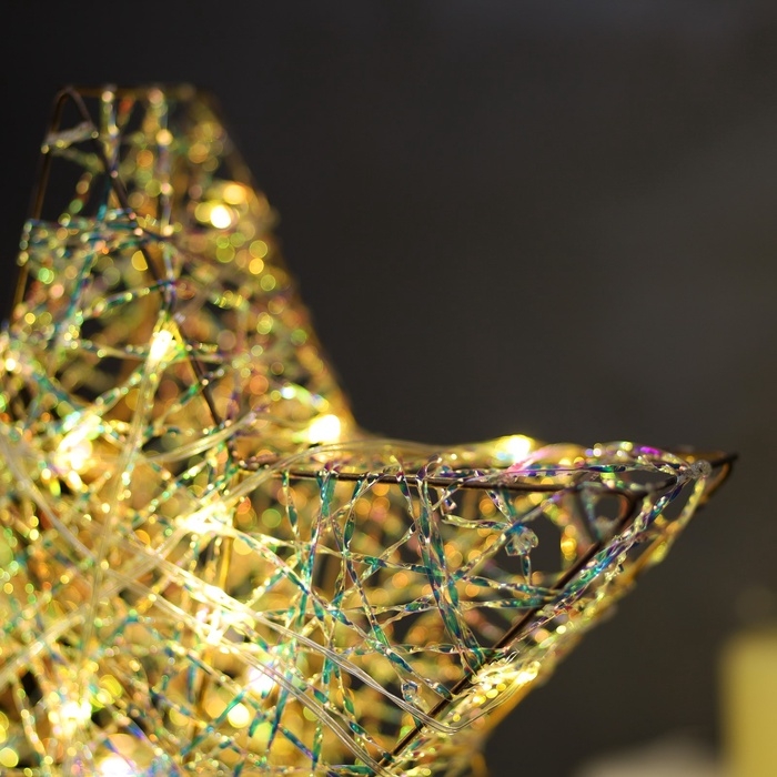 Фигура световая "Звезда плетенная", 30х30х7 см, 30 LED, батарейки ААх3 (не в комплекте), свечение тёплое белое