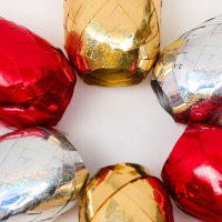 Лента упаковочная голография 0,5 см х 10 м, цвета МИКС