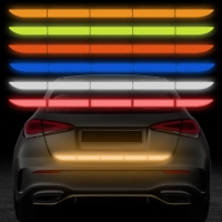 Наклейка светоотражающая 91&times;3,5 см на кузов авто, белый